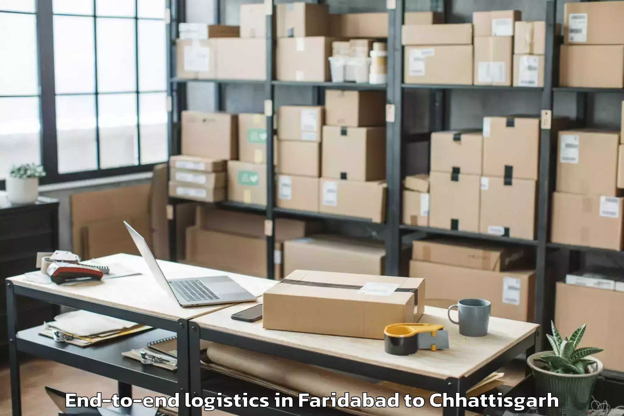 Book Faridabad to Kunkuri End To End Logistics